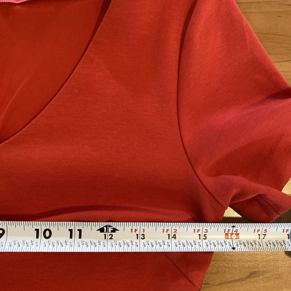 Boden Red Size 6 Dress Ruched Career Preppy Classic Short Sleeves Sheath - Picture 8 of 14